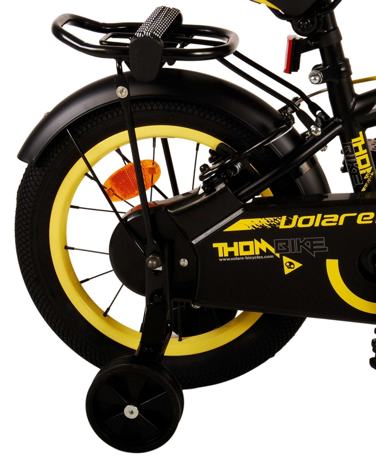 Volare thombike per bambini ragazzi da 14 pollici giallo nero freni a due mani