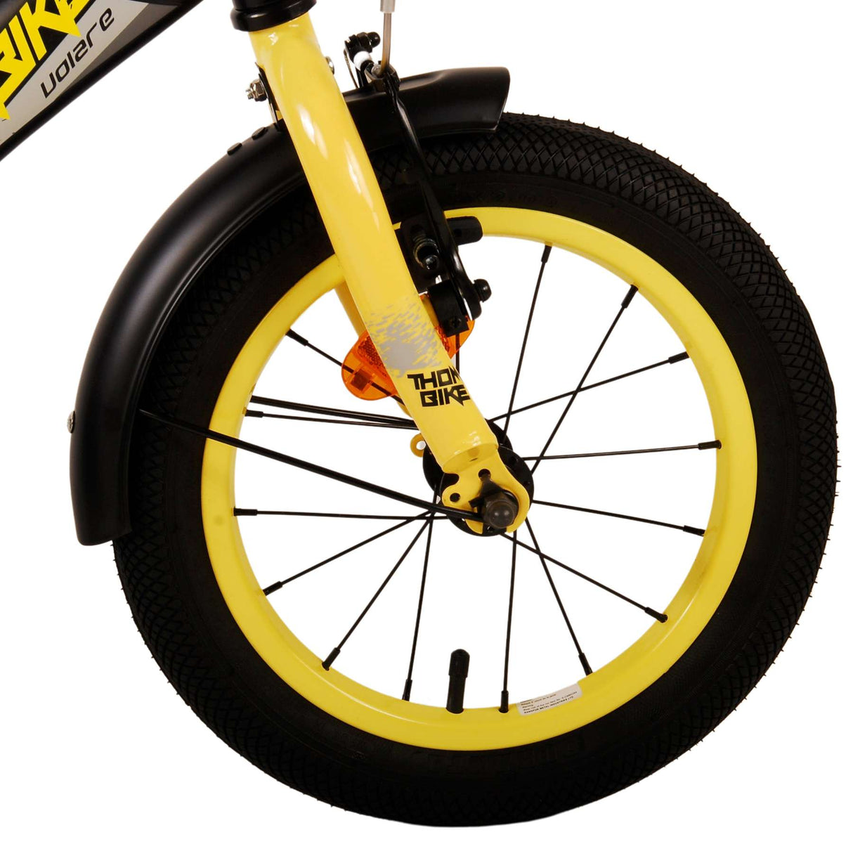 Volare thombike per bambini ragazzi da 14 pollici giallo nero freni a due mani
