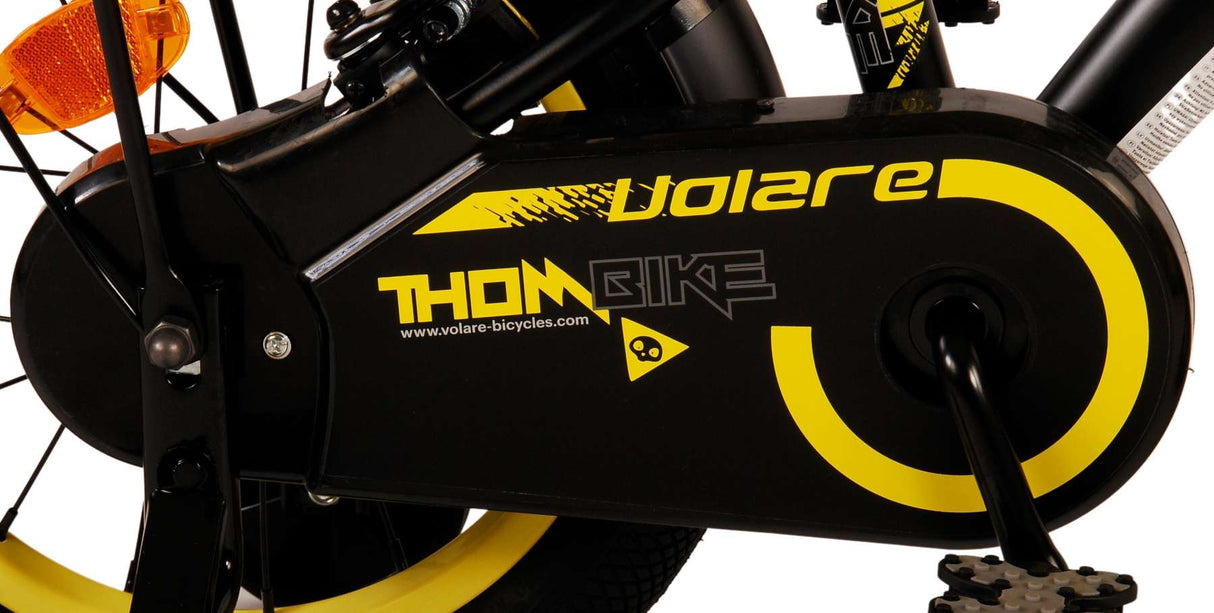 Volare thombike per bambini ragazzi da 14 pollici giallo nero freni a due mani