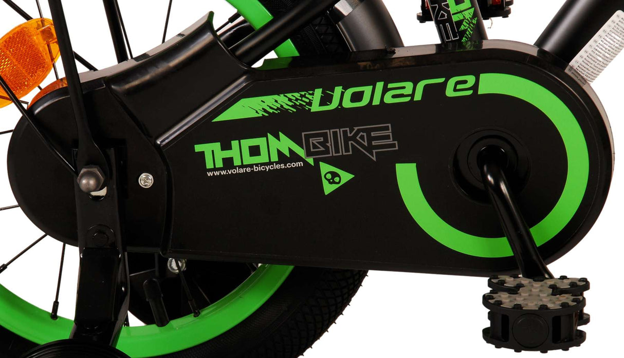 Volare Thombike Children's Bicycle - Boys - 14 Inch - Black Green