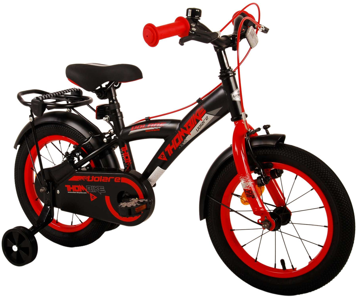 Volare Thombike Children's Bike Boys 14 inch Black Red Two Hand brakes