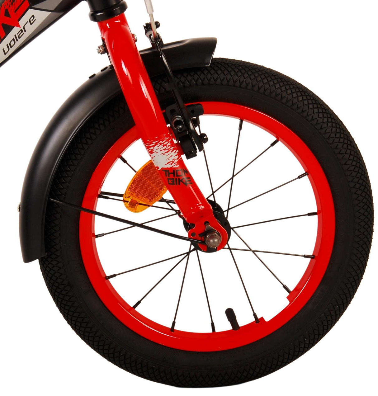 Volare Thombike Children's Bike Boys 14 inch Black Red Two Hand brakes