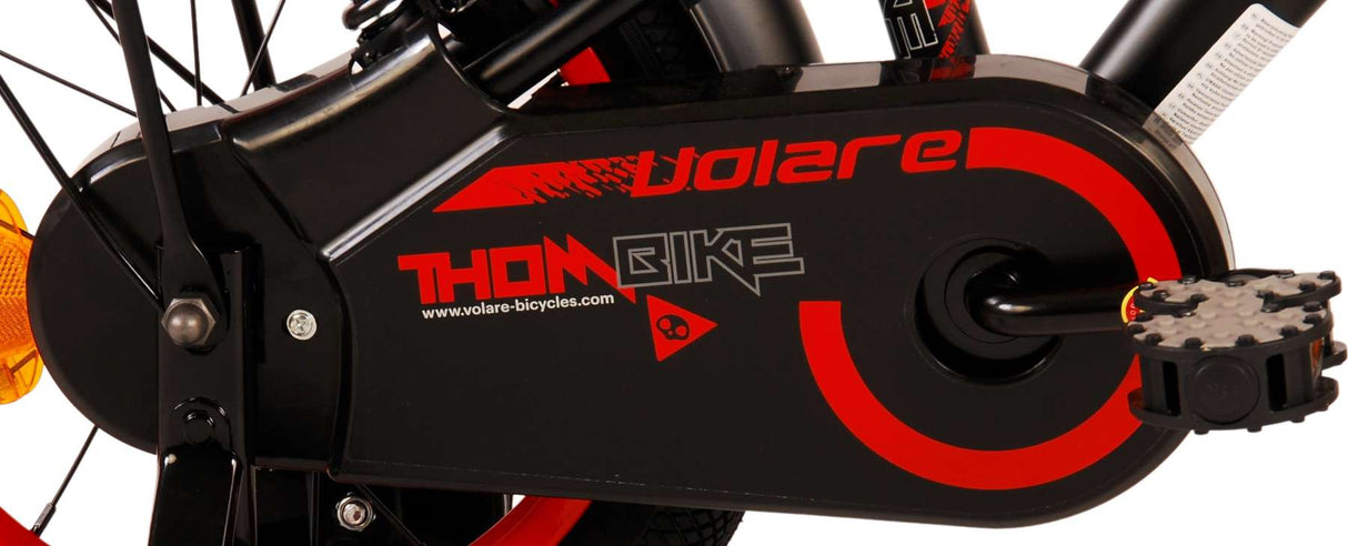 Volare Thombike Children's Bike Boys 14 inch Black Red Two Hand brakes