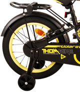 Volare Thombike Children's Bike Boys 16 pouces Black Jaune à deux mains Freins