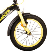 Volare Thombike Children's Bike Boys 16 pouces Black Jaune à deux mains Freins