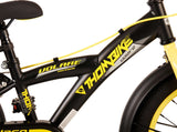 Volare Thombike Children's Bike Boys 16 pouces Black Jaune à deux mains Freins