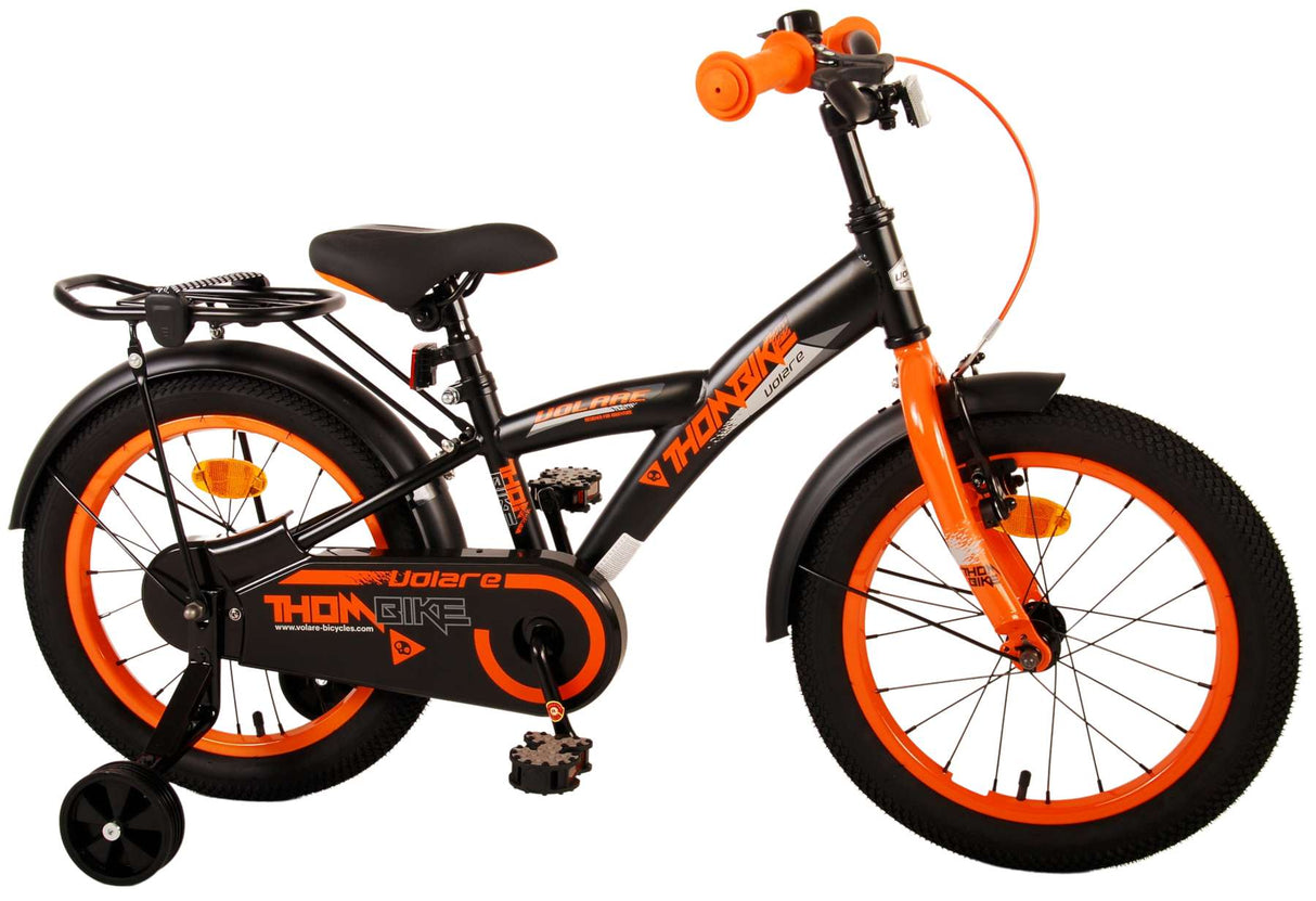 Volare Thombike Children's Bicycle - Boys - 16 inch - Black Orange