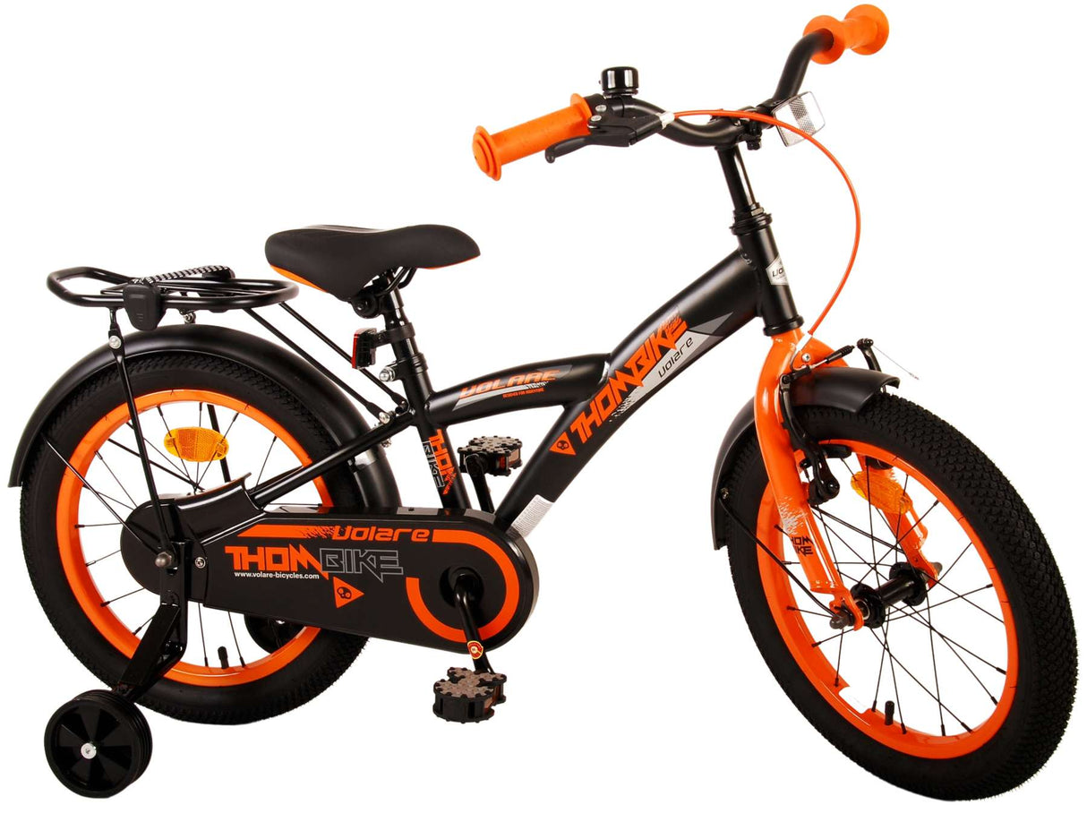 Volare Thombike Children's Bicycle - Boys - 16 inch - Black Orange