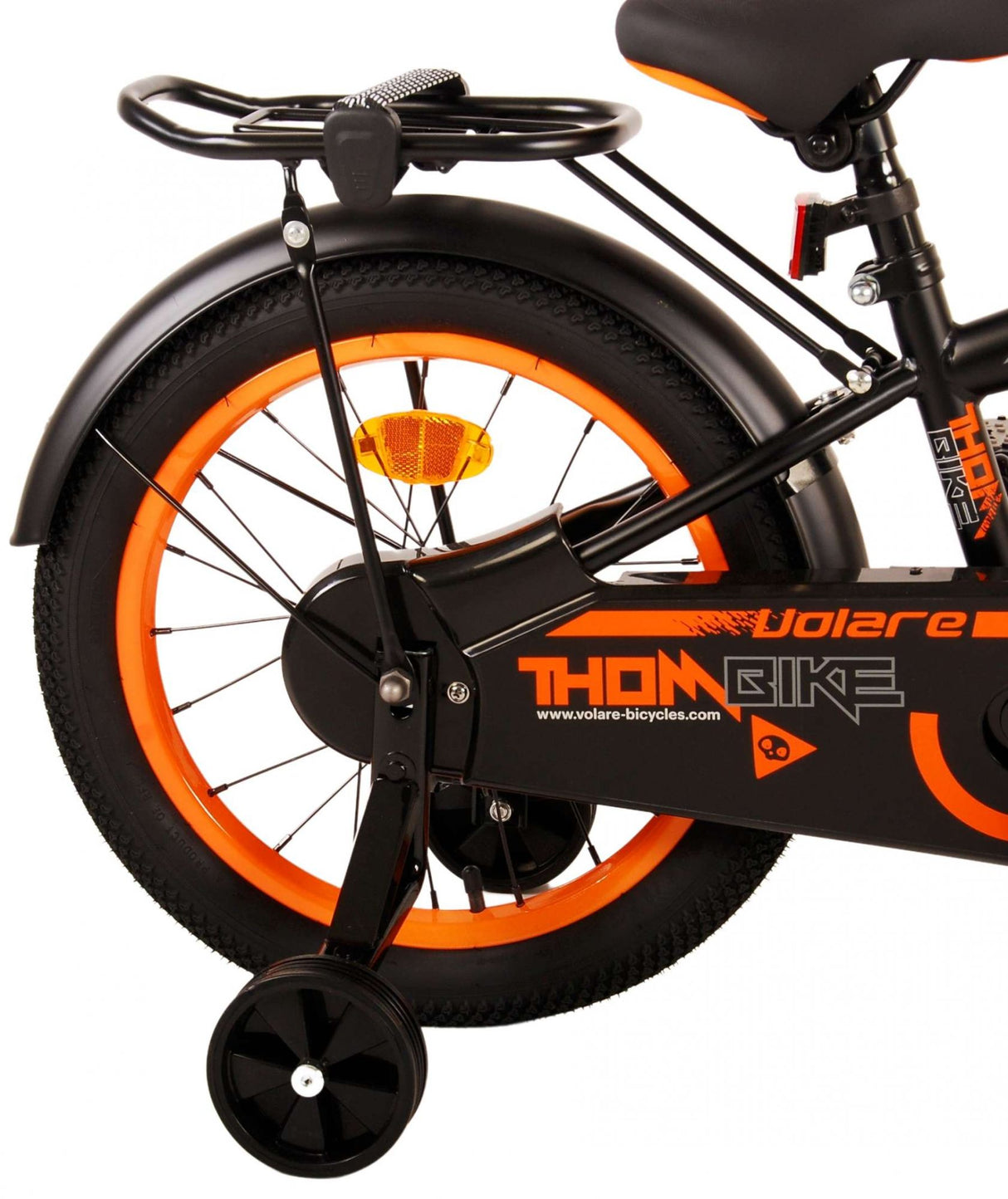 Volare Thombike Children's Bicycle - Boys - 16 inch - Black Orange