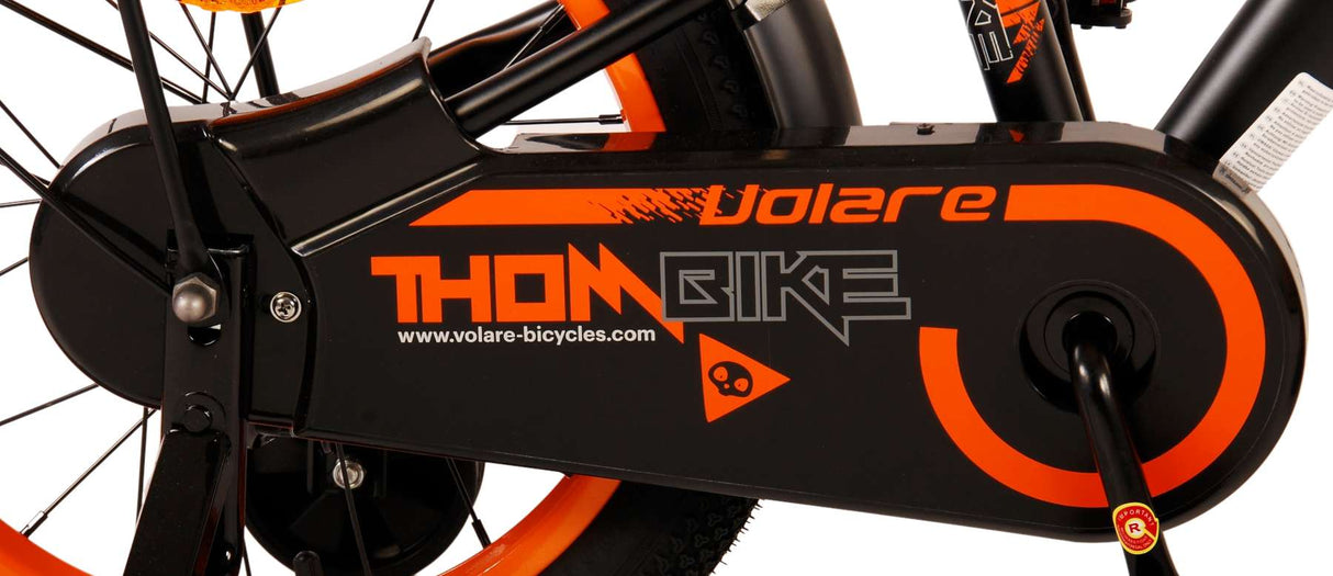Volare Thombike Children's Bicycle - Boys - 16 inch - Black Orange