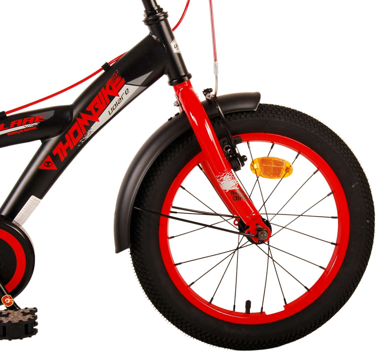 Volare Thombike children's bike - Boys - 16 inch - Black Red - Two hand brakes