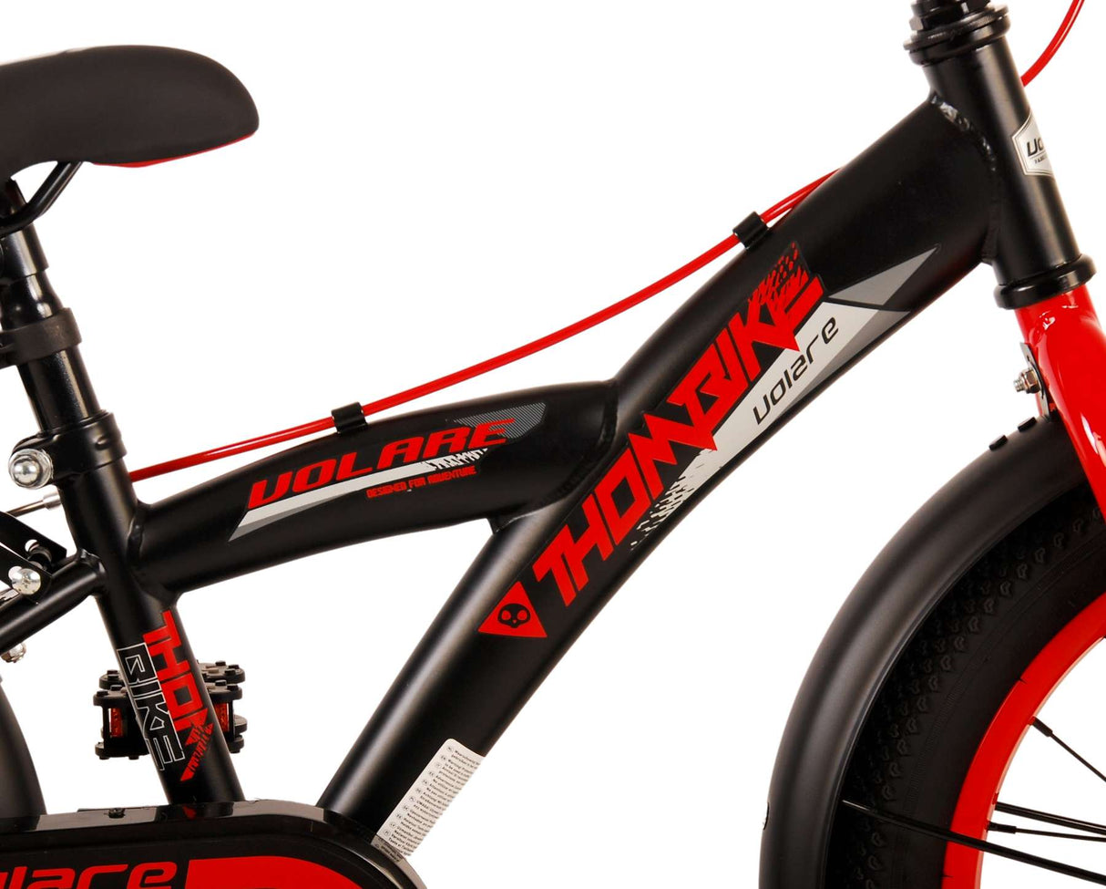 Volare Thombike children's bike - Boys - 16 inch - Black Red - Two hand brakes