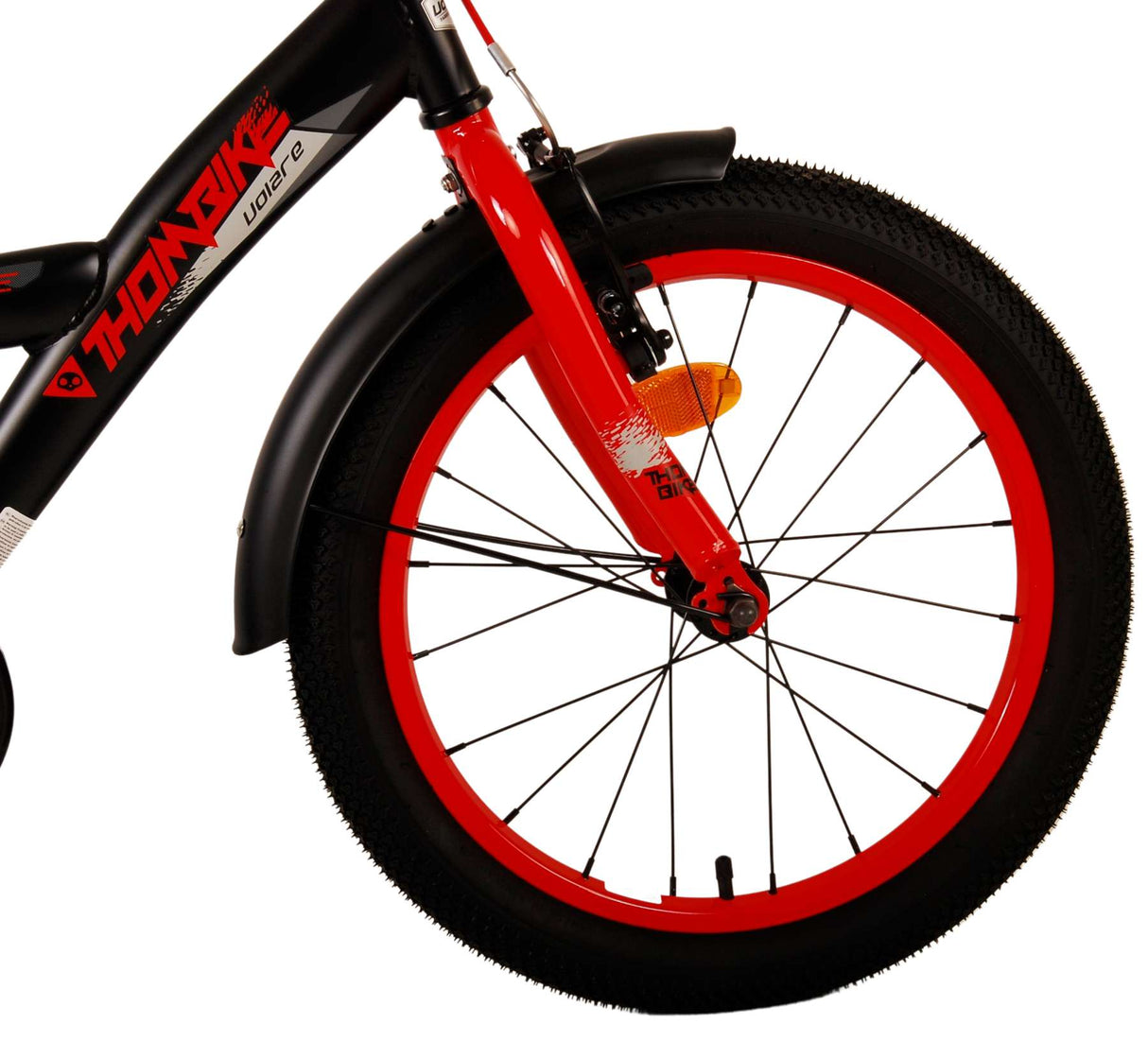 Volare Thombike Dziecięce rower - chłopcy - 18 cali - Czarny czerwony