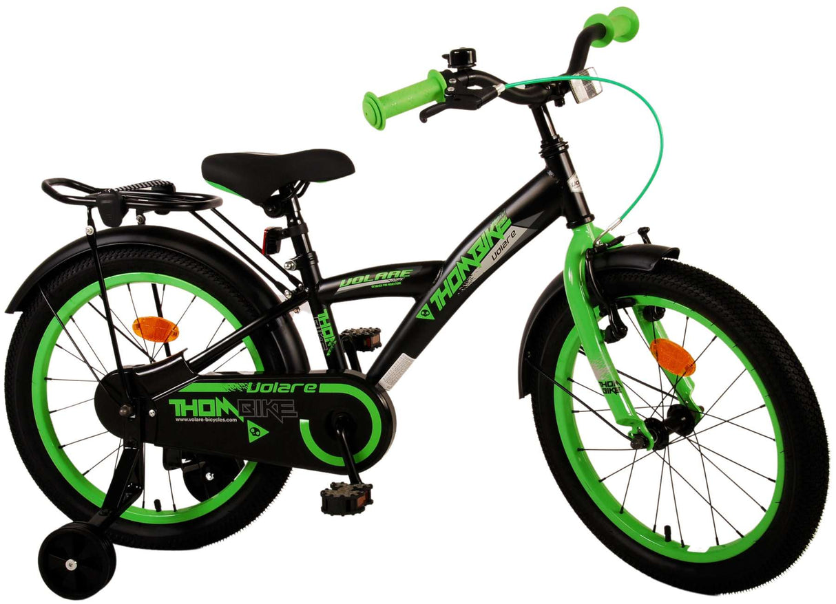 Volare Thombike Children's Bike Boys 18 inch Black Green
