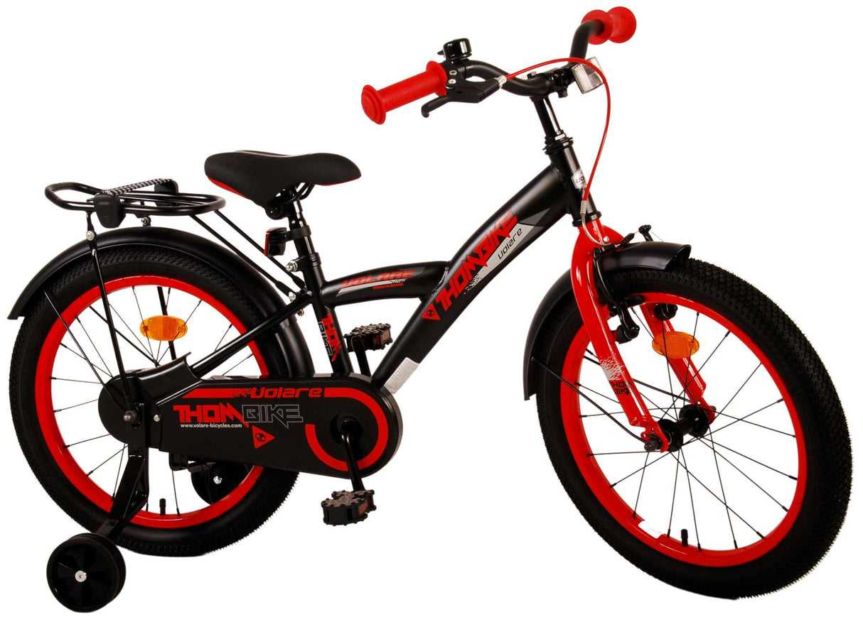 Volare Thombike Dziecięce rower - chłopcy - 18 cali - Czarny czerwony