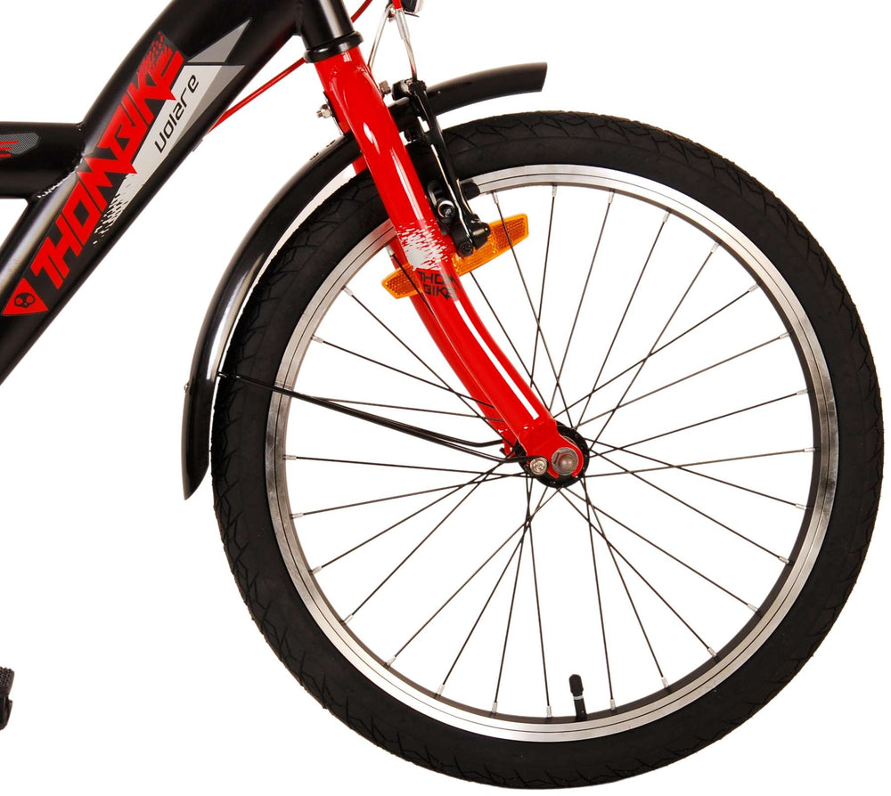 Volare Thombike Børnecykeldrenge 20 tommer sort rød to håndbremser