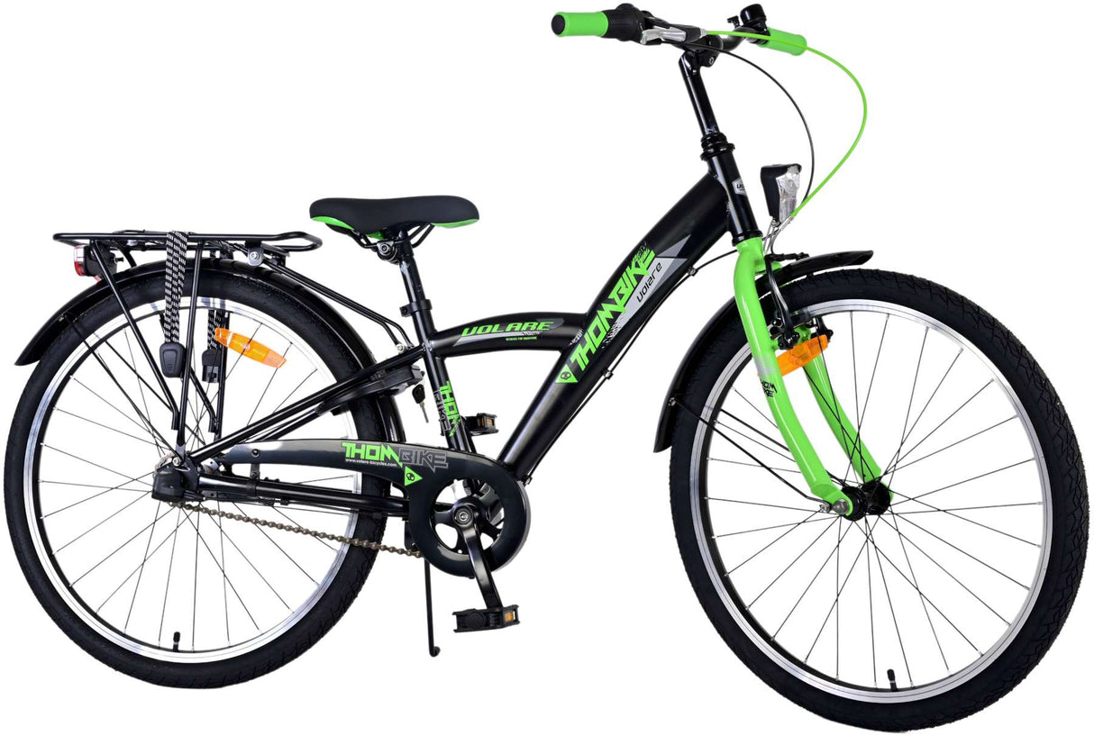 Volare Thombike Children's Bicycle - Boys - 24 Inch - Green Black - 3 gears