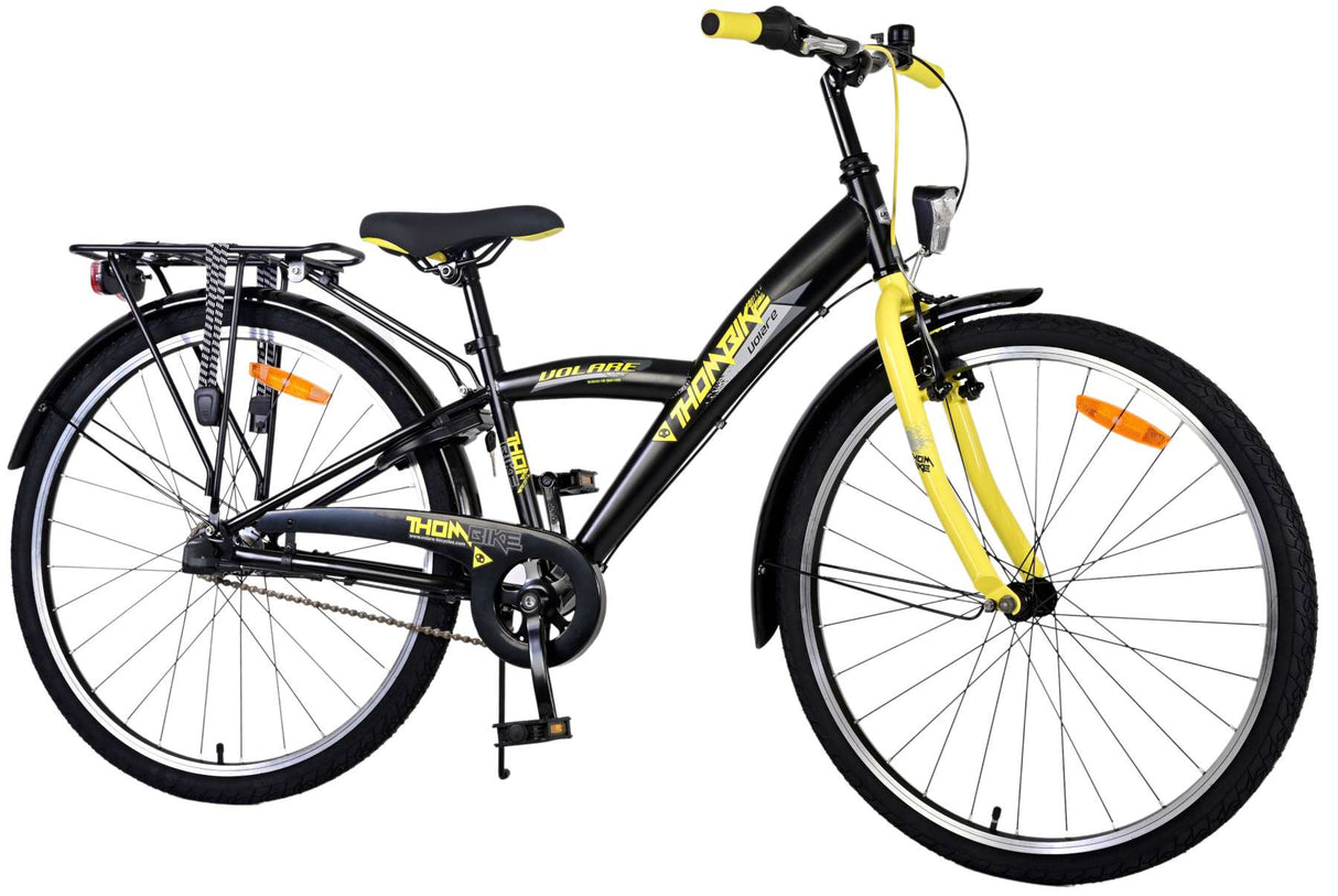 Volare Thombike Children's Bike Boys 26 Inch Black Yellow3 gears