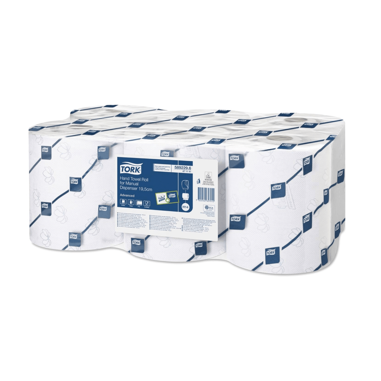 Tork h12 handdoekrol enmotion 2lgs 19.5cm (6 stuks)