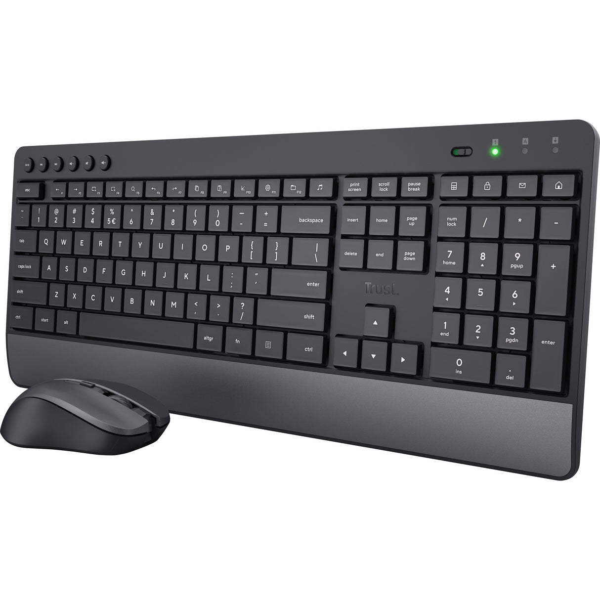 Důvěřujte Trezo Comfort Wireless Keyboards Muisset