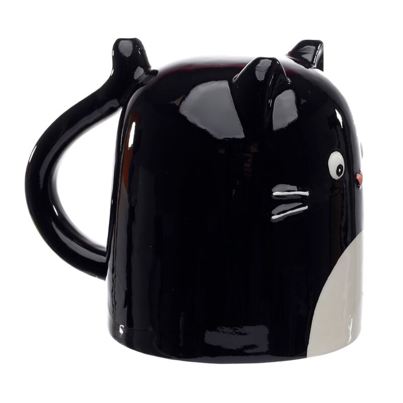 Feline fine cat upside down ceramic mug