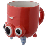 Monstarz red monster upside down ceramic mug