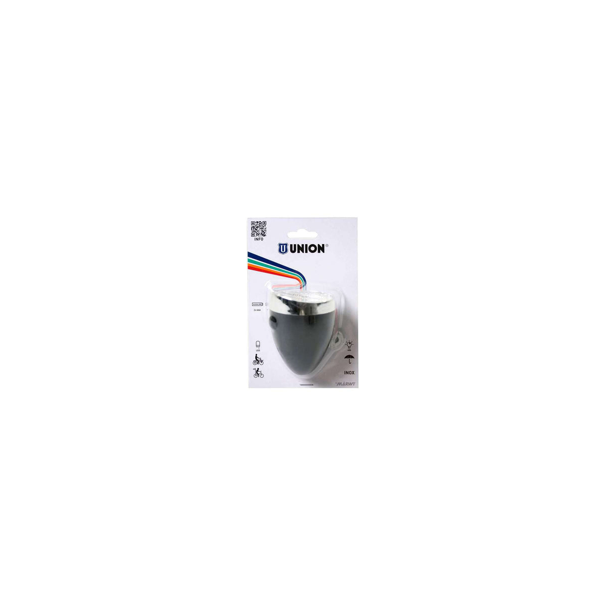 Union headlight UN-4955 Retro Mini Battery Black on Card