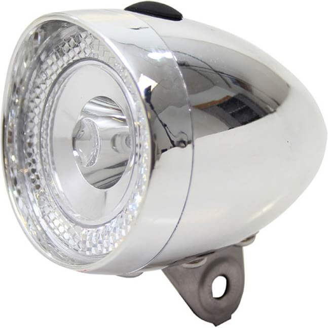 Union headlight UN-4955 Retro Mini Battery Chrome on Card
