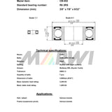 Ball liathróid Marwi Bearing Ball Bearing Union Union CB-053 3 8 x7 8 x9 32