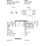 Marwi Union Kogellager CB-093 MR163110 2RS 16X31X10
