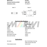 Marwi Union Kogellager CB-106 6903 2RS 17x30X7