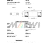 Ball liathróid Marwi Bearing Ball Bearing Union Union CB-135 20x42x12