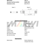 Marwi Union Kogellager CB-171 6805 6 2RS 25X37X6