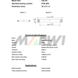 Ball liathróid Marwi Union Bearing Bearing Union Union CB-210 30x37x4