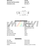 Marwi Union Kogelllager CB-252 6808 2RS 40x52x7
