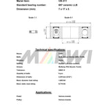 Marwi union kogellager cb-311 697 llb 7x17x5 keramisch