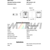 Union Kogellager CB-320 608 LLB 8x22x7 Keramik