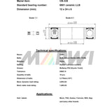 Union Kogellager CB-335 6901 LLB 12x24x6 keramik