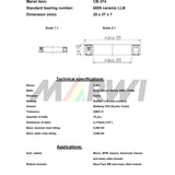 Union Kogellager CB-374 6805 LLB 25x37X7 Ceramic