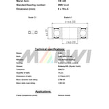 Union Kogellager Max CB-423 698V LLU 8x19x6 Ceramic