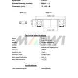 Marwi union kogellager ball bearing union cb-435 10x22x6
