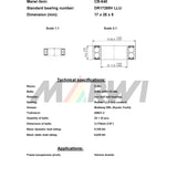 Jungtinis rutulinis guolis rutulinis guolis CB-640 17x28x9