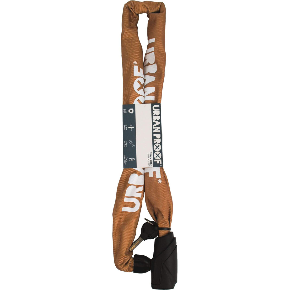 Urbanproof chain lock 8mm*100 cm yellow
