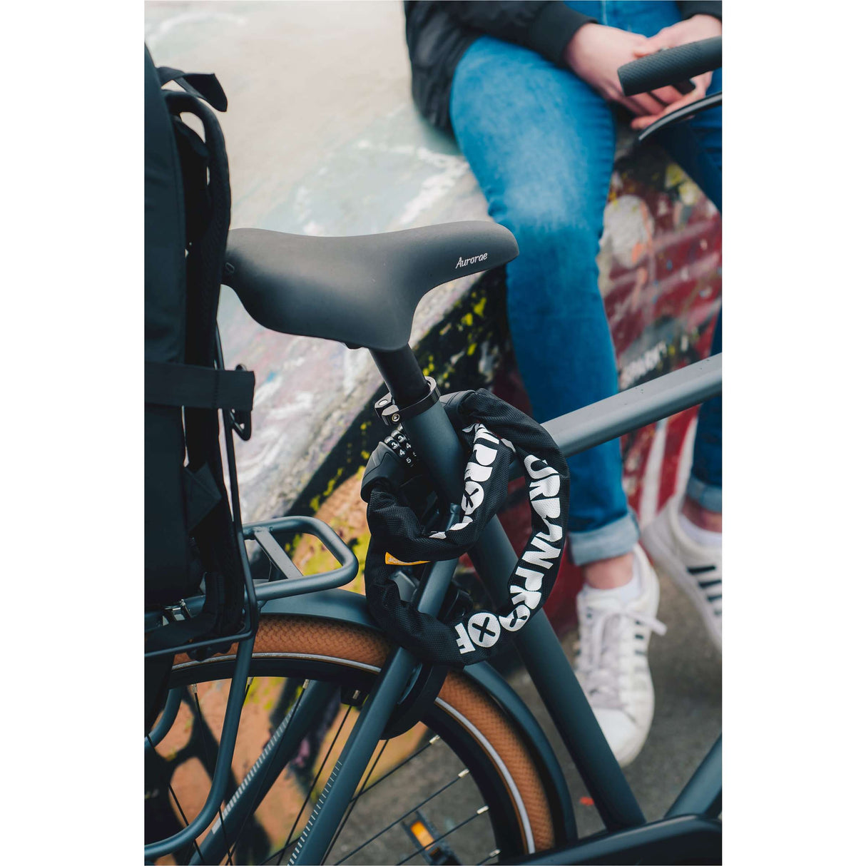 Urbanproof chain lock with number code 8mm*100cm black