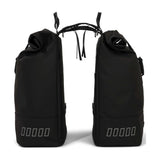 Városbiztos városálló rolltop dupla kerékpár táska 38 liter fekete