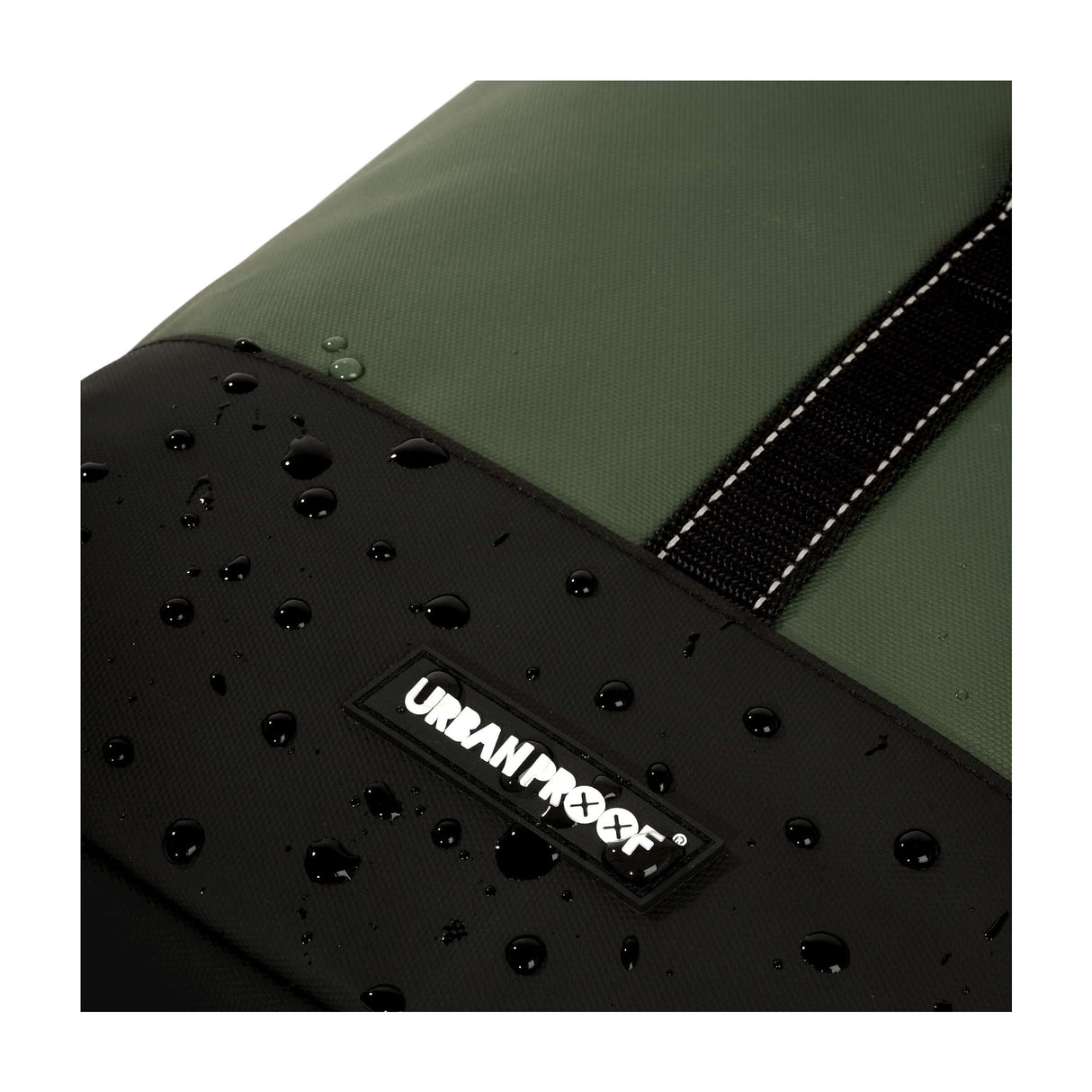 Urbanfester städtischer Rolltop Doppelfahrradbeutel 38 Liter grün
