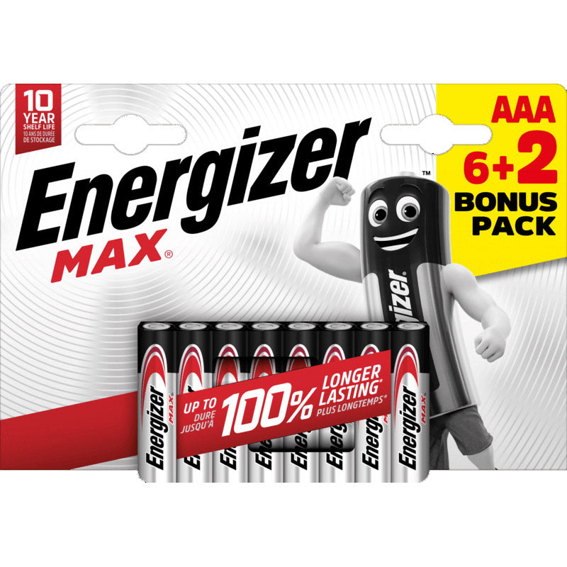 Enerdis energizer max lr03 aaa blister 6+2 pieces