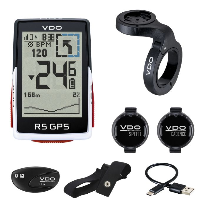 VDO Bicycle Computer R5 GPS Socraigh luas CAD