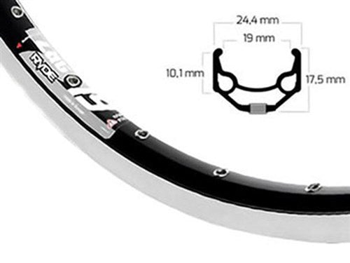 Cerchio rigido ryde 28 (622) zac-19 32 14 nero (terra)