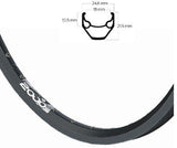 Llanta rigida ryde 28 (622) zac-2000 36 14 negra (sin cortar)